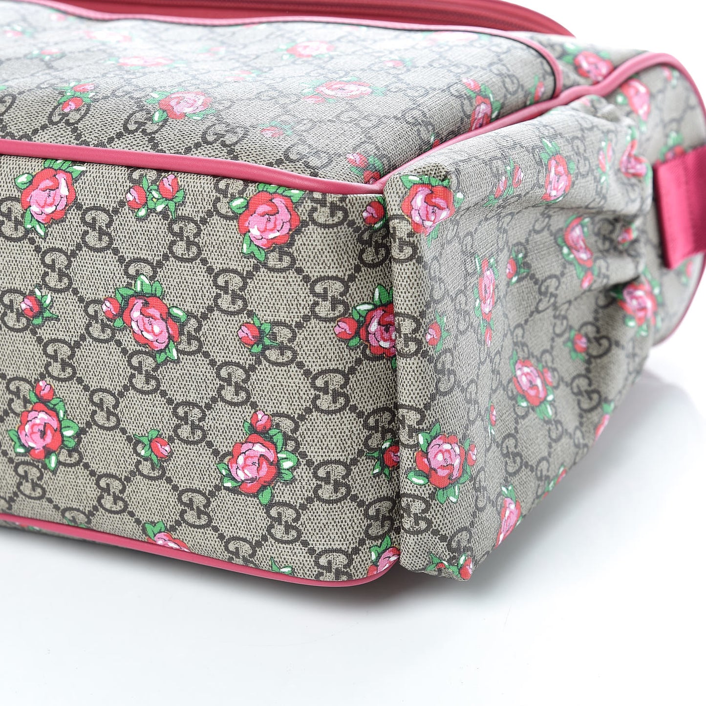 GG Supreme Monogram Rose Bud Diaper Bag Pink