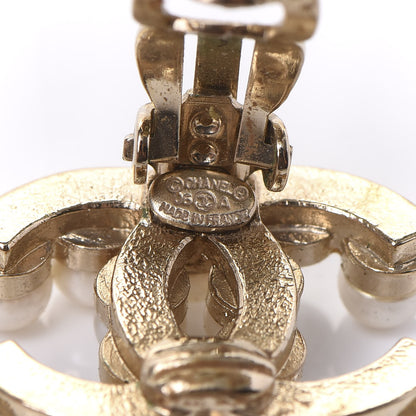 Chanel Pearl CC Clip On Earrings Gold 4 of 6