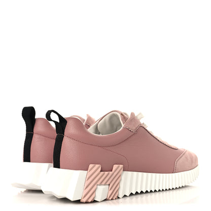Hermes Sport Goatskin Suede Goatskin Bouncing Sneakers 38 Rose Aquarelle 5 of 10