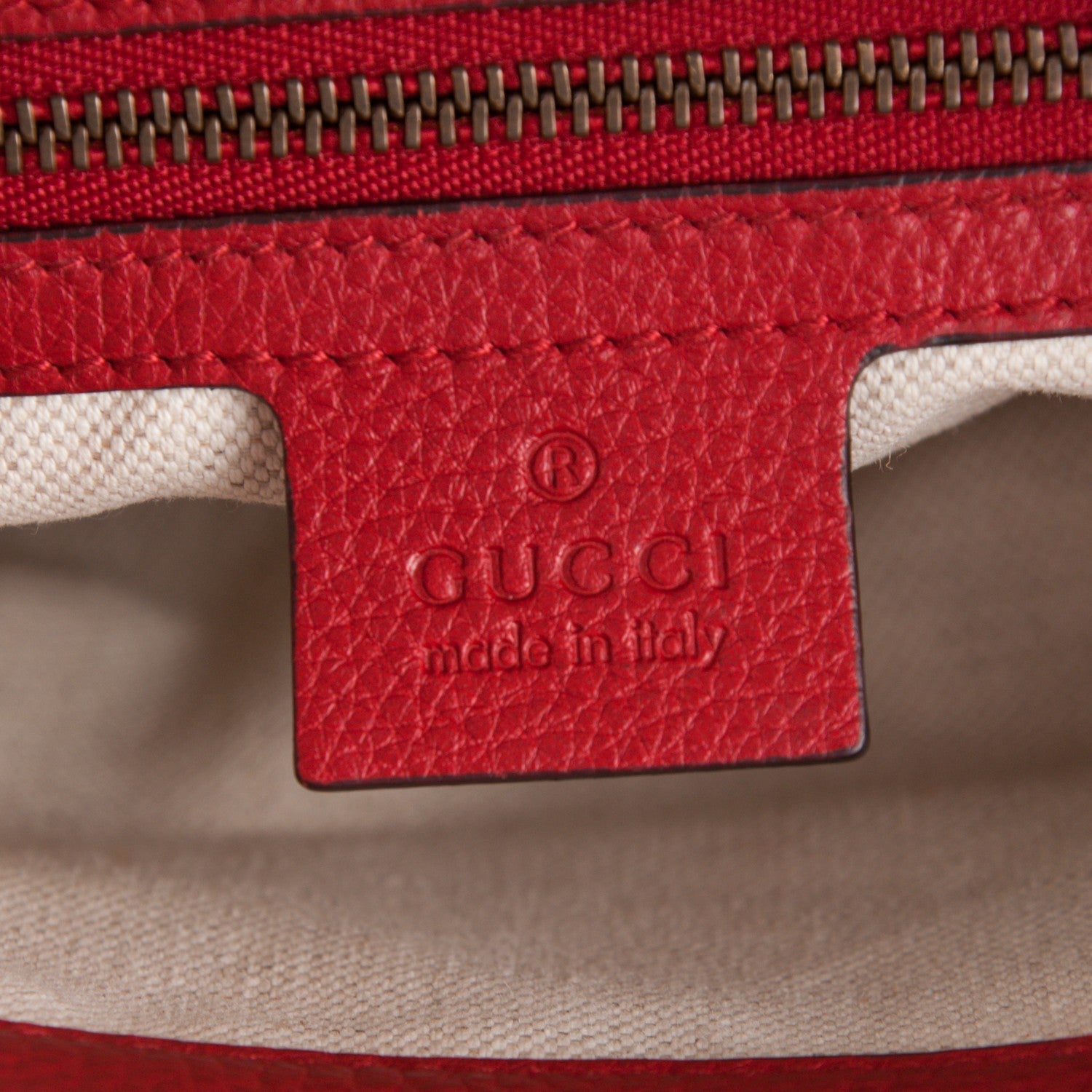 Gucci Cellarius Calfskin Feline GG Marmont Flap Shoulder Bag Vulcanic Red 6 of 7