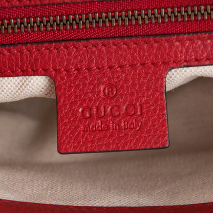 Gucci Cellarius Calfskin Feline GG Marmont Flap Shoulder Bag Vulcanic Red 6 of 7