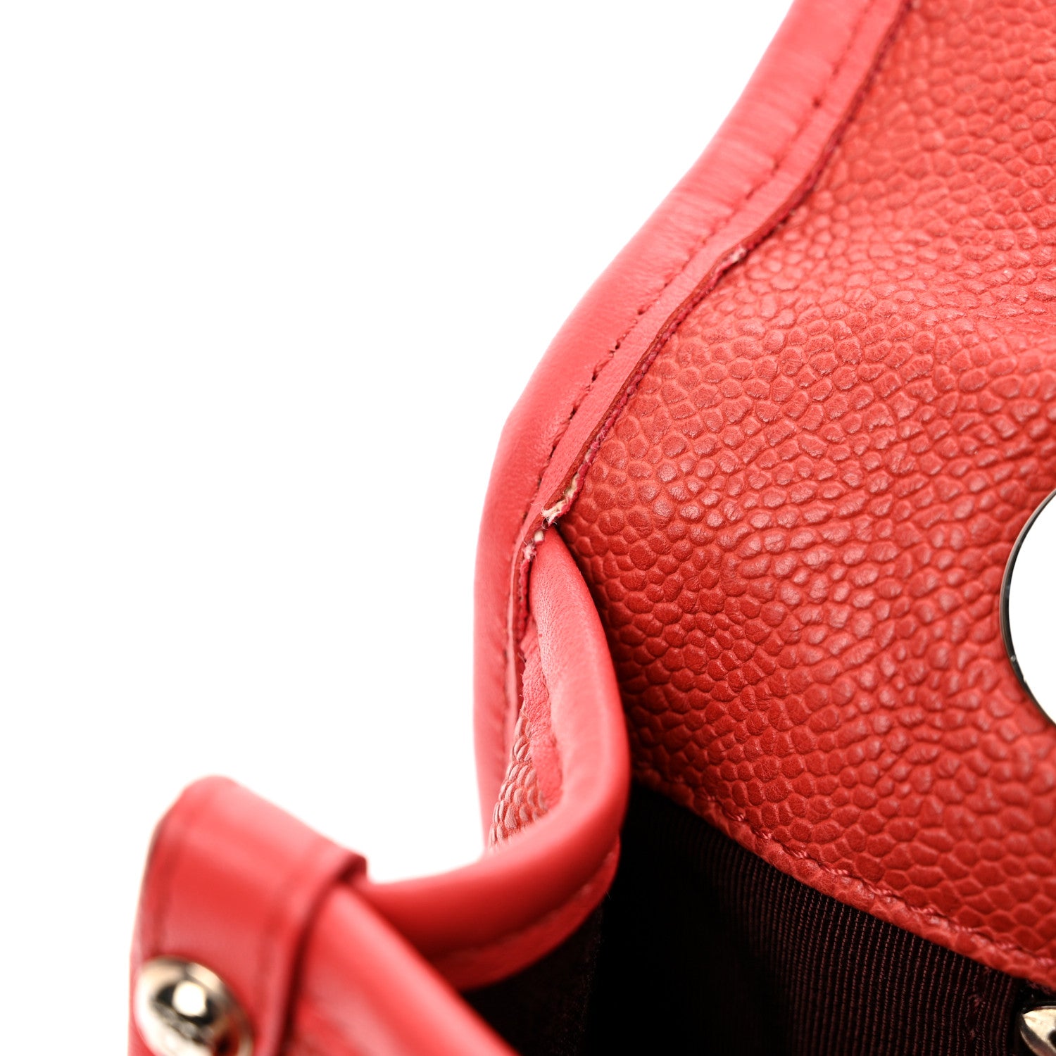 Chanel Caviar Quilted Medium French Riviera Flap Red 11 of 13