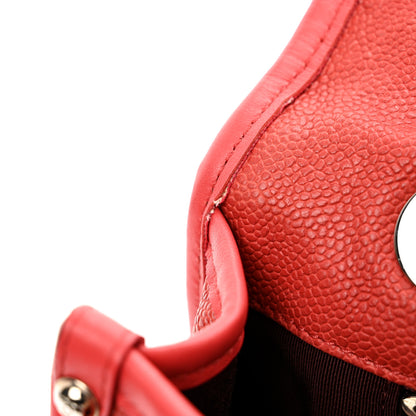 Chanel Caviar Quilted Medium French Riviera Flap Red 11 of 13