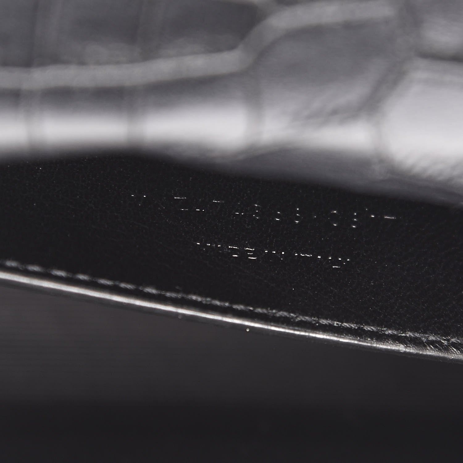 Saint Laurent Calfskin Crocodile Embossed Monogram Small Kate Tassel Satchel Black 6 of 9