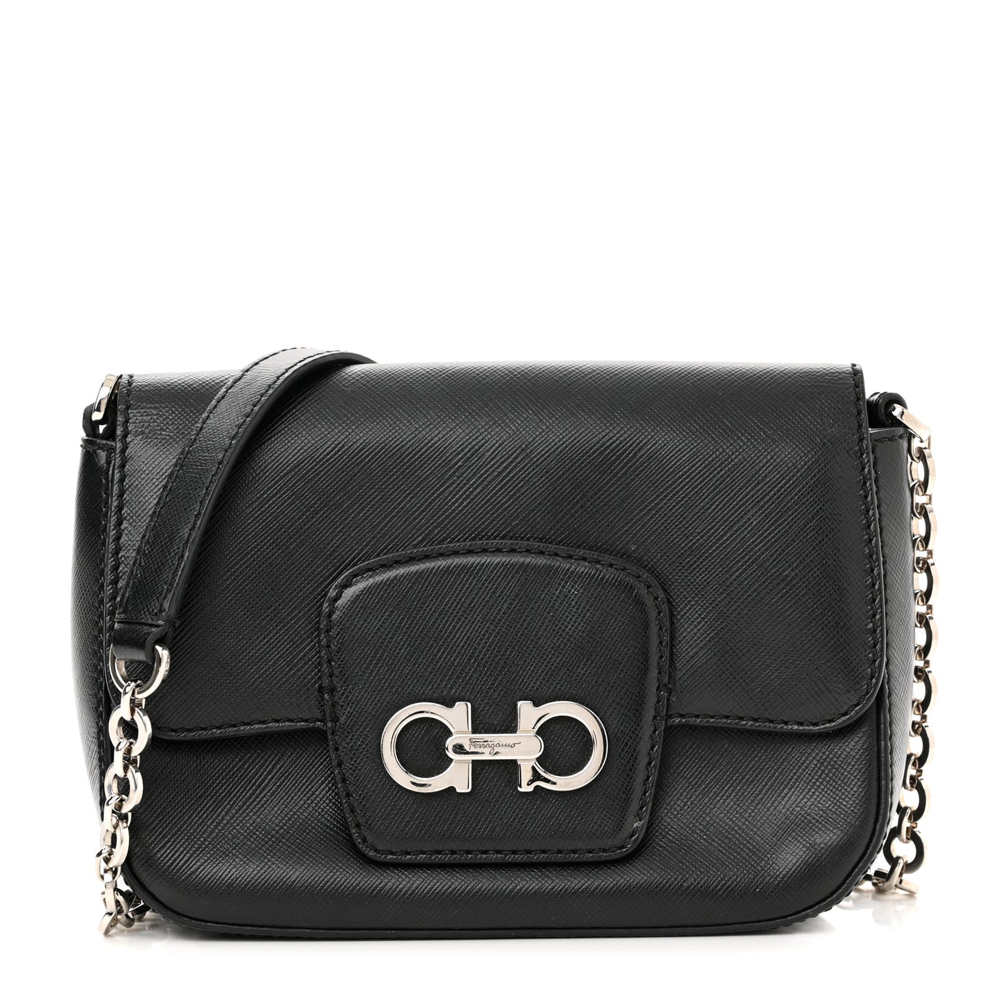 Saffiano Paris Crossbody Bag Black