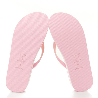 Louis Vuitton Rubber Arcade Flat Thong Sandals 39 Rose 5 of 8