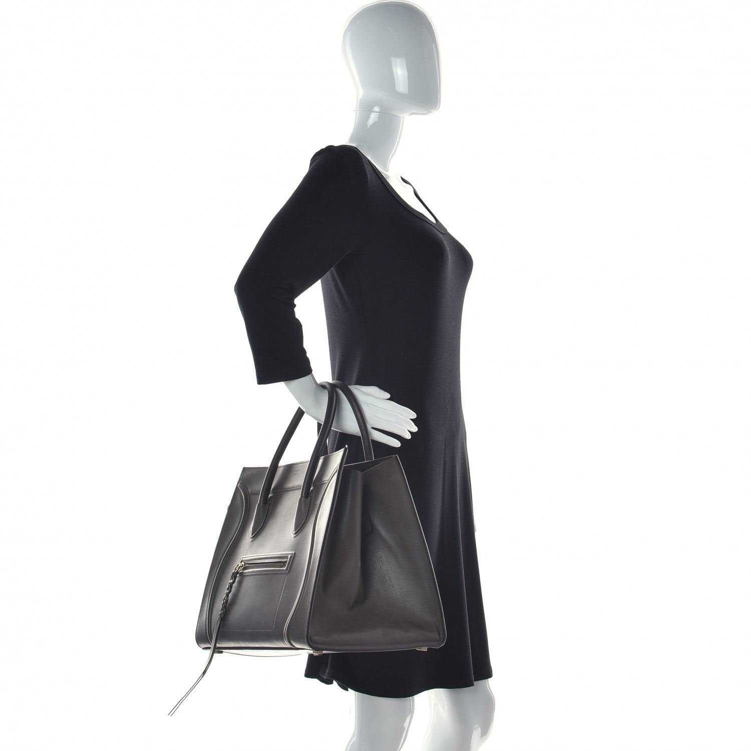 Celine Smooth Calfskin Medium Phantom Luggage Grey 2 of 26