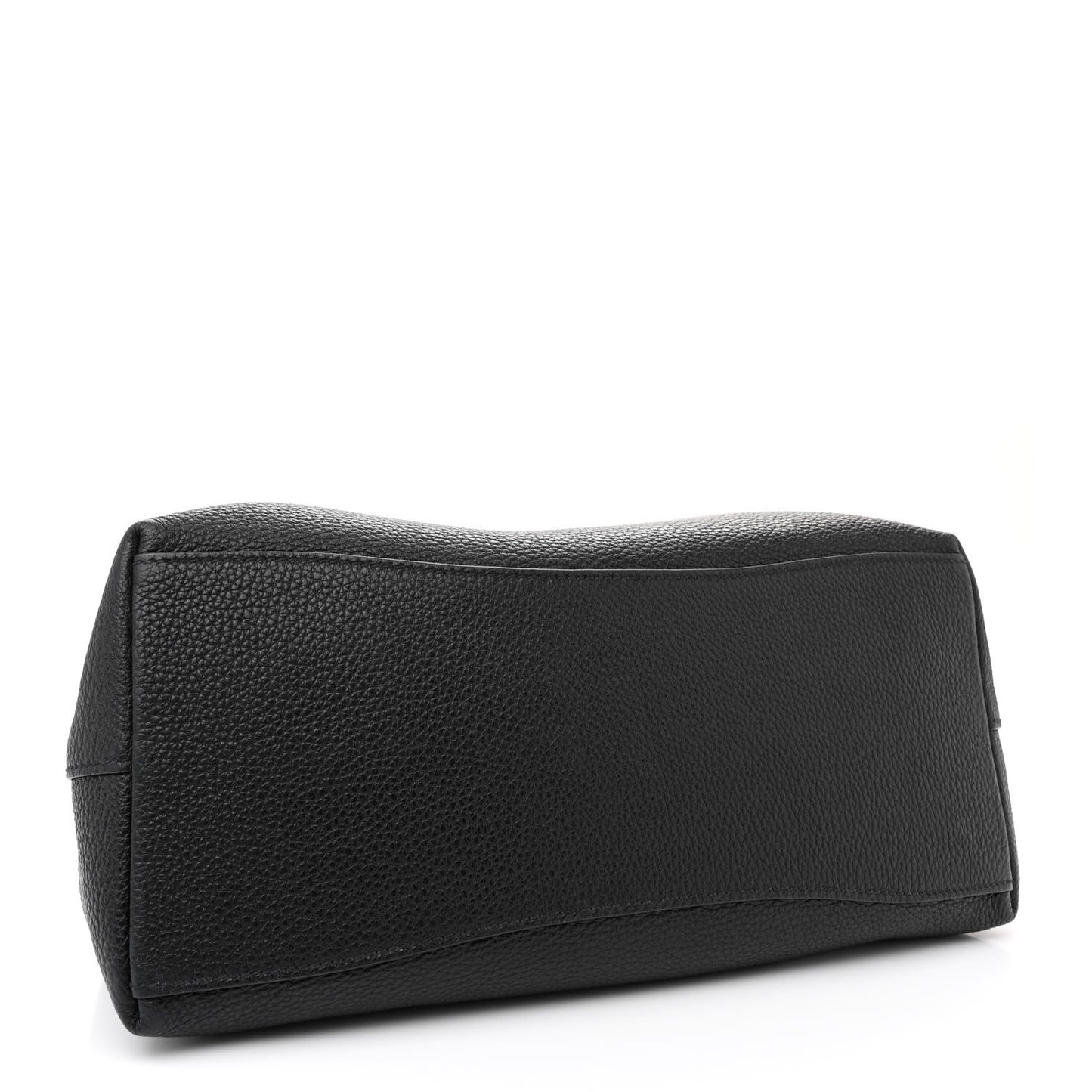 Vitello Phenix Embossed Logo Hobo Black