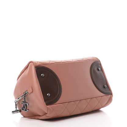 Chanel Calfskin Quilted Country Chic Bowler Pink 4 of 10