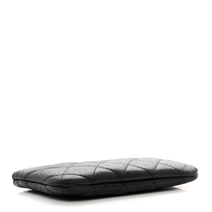 Chanel Lambskin Quilted Small Cosmetic Case Black 4 of 9