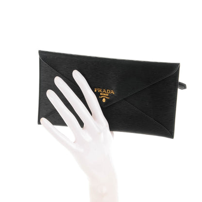 Prada Vitello Move Envelope Wallet Black 2 of 7