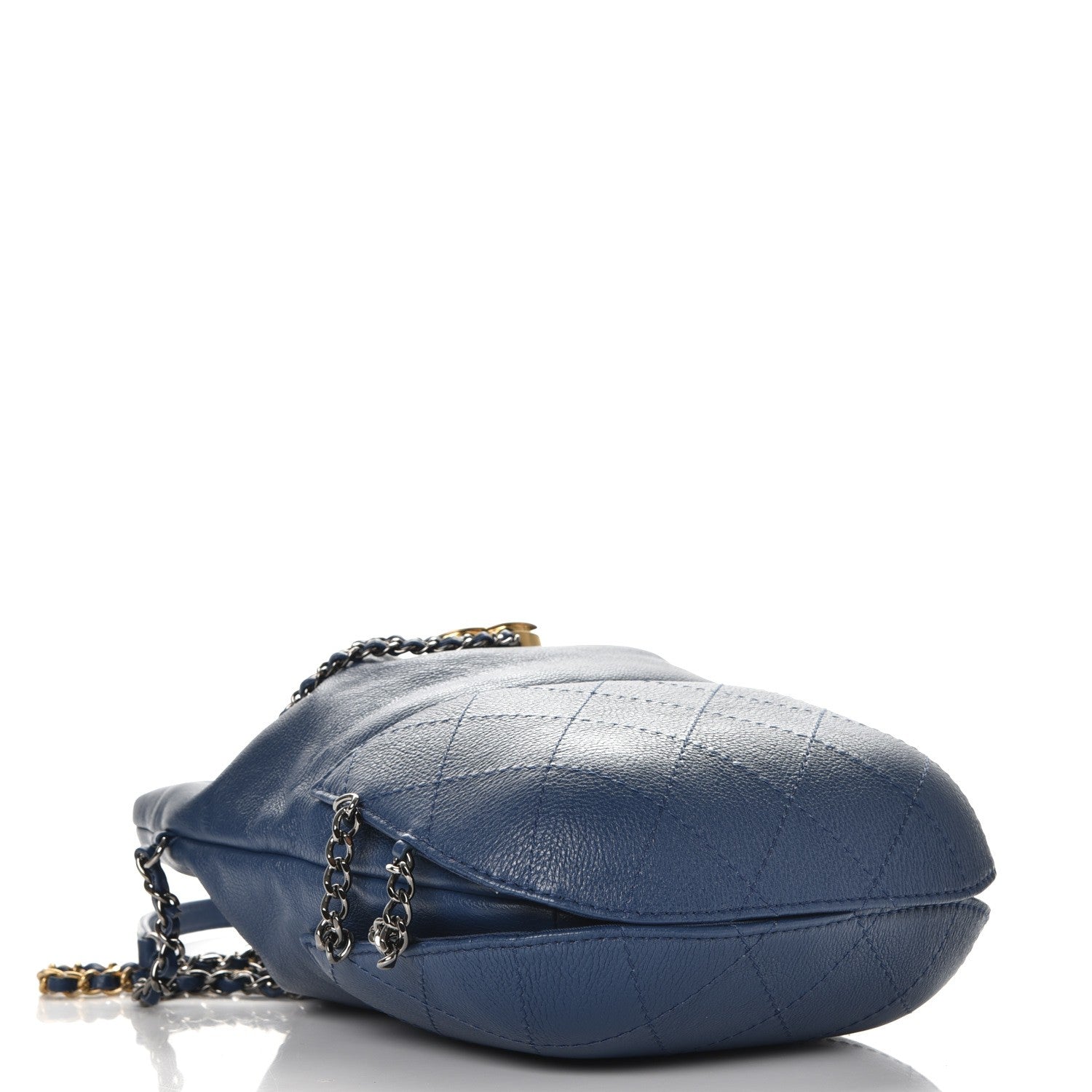 Chanel Calfskin Quilted Small Gabrielle Bucket Dark Blue 4 of 7