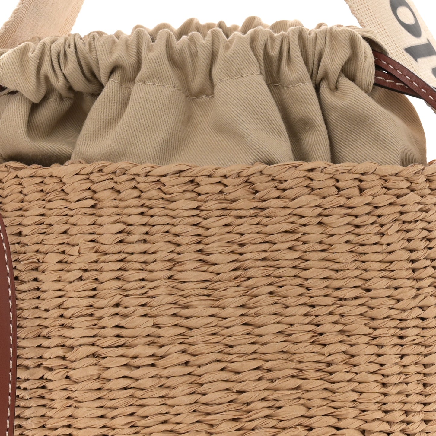Natural Woven Fiber Small Woody Basket