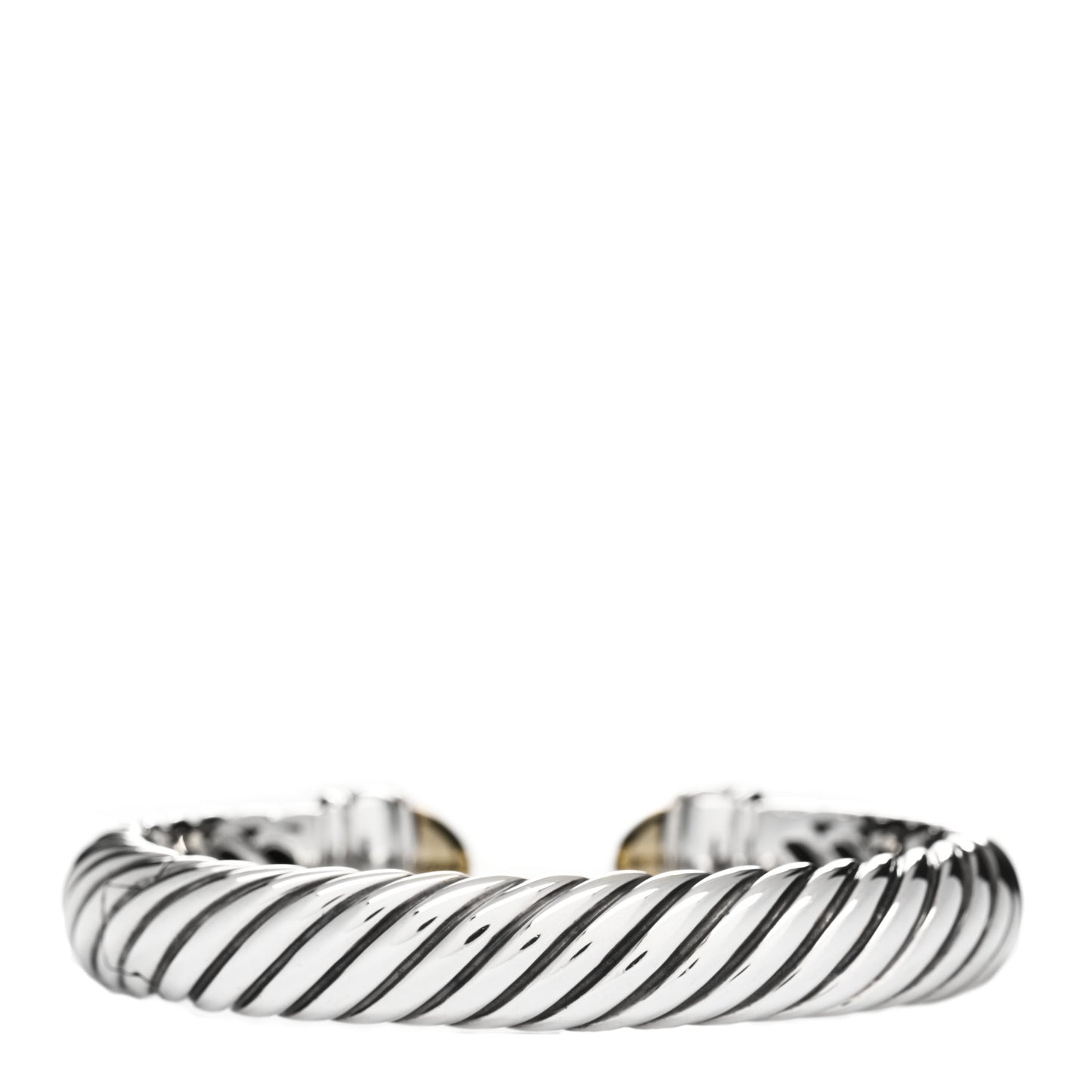 Sterling Silver 18K Yellow Gold Diamond 10mm Waverly Bracelet