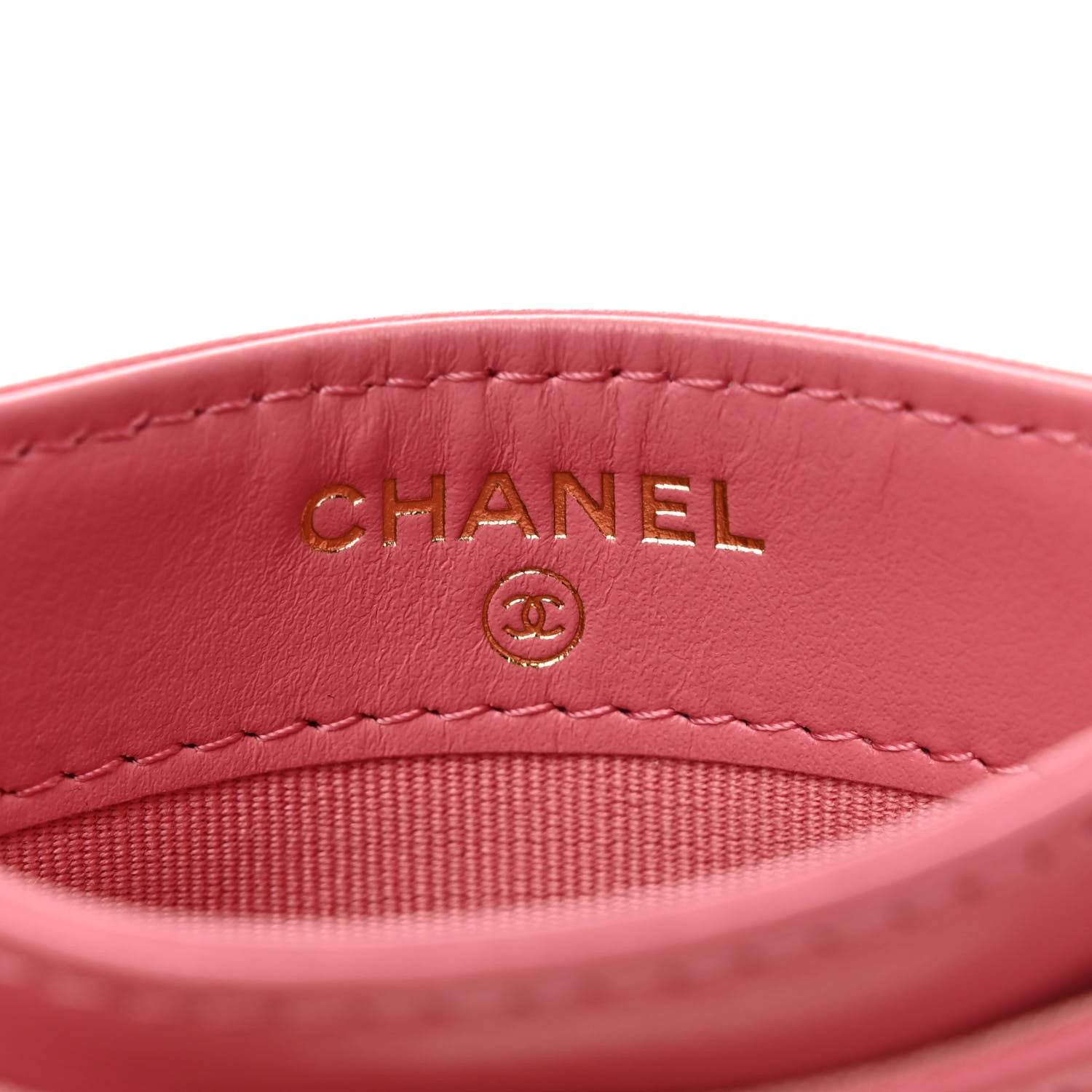 Chanel Lambskin Quilted Chanel 19 Card Holder Dark Pink 7 of 8
