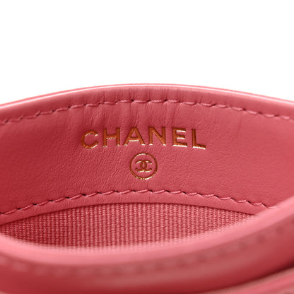 Chanel Lambskin Quilted Chanel 19 Card Holder Dark Pink 7 of 8