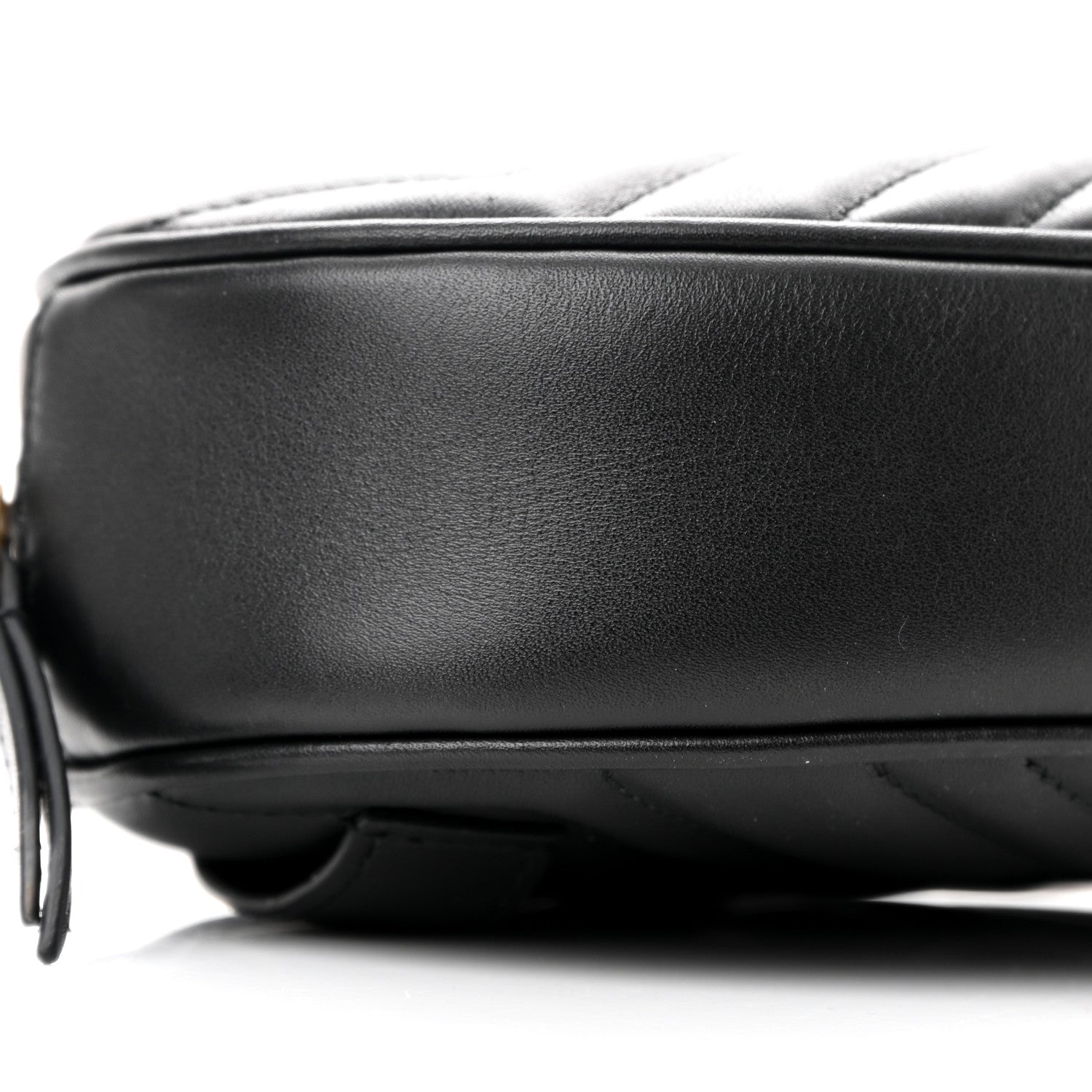 Gucci Calfskin Matelasse GG Marmont Belt Bag 85 34 Black 10 of 14