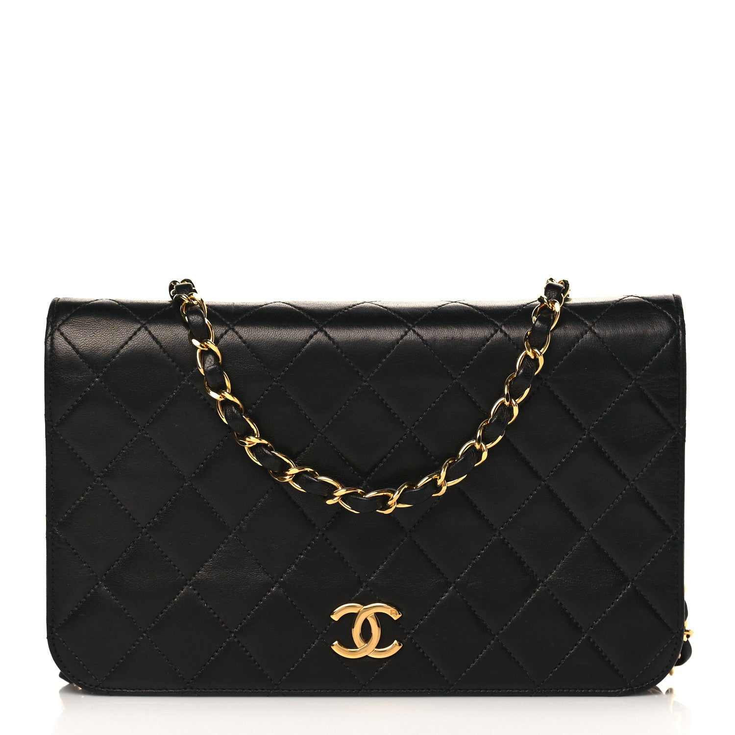 Chanel Lambskin Quilted Small Single Flap Bag Black 1 of 9
