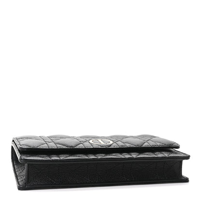 Christian Dior Supple Calfskin Caro Pouch with Chain Black 4 of 11