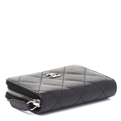 Chanel Caviar Quilted Zip Coin Purse Black 4 of 7