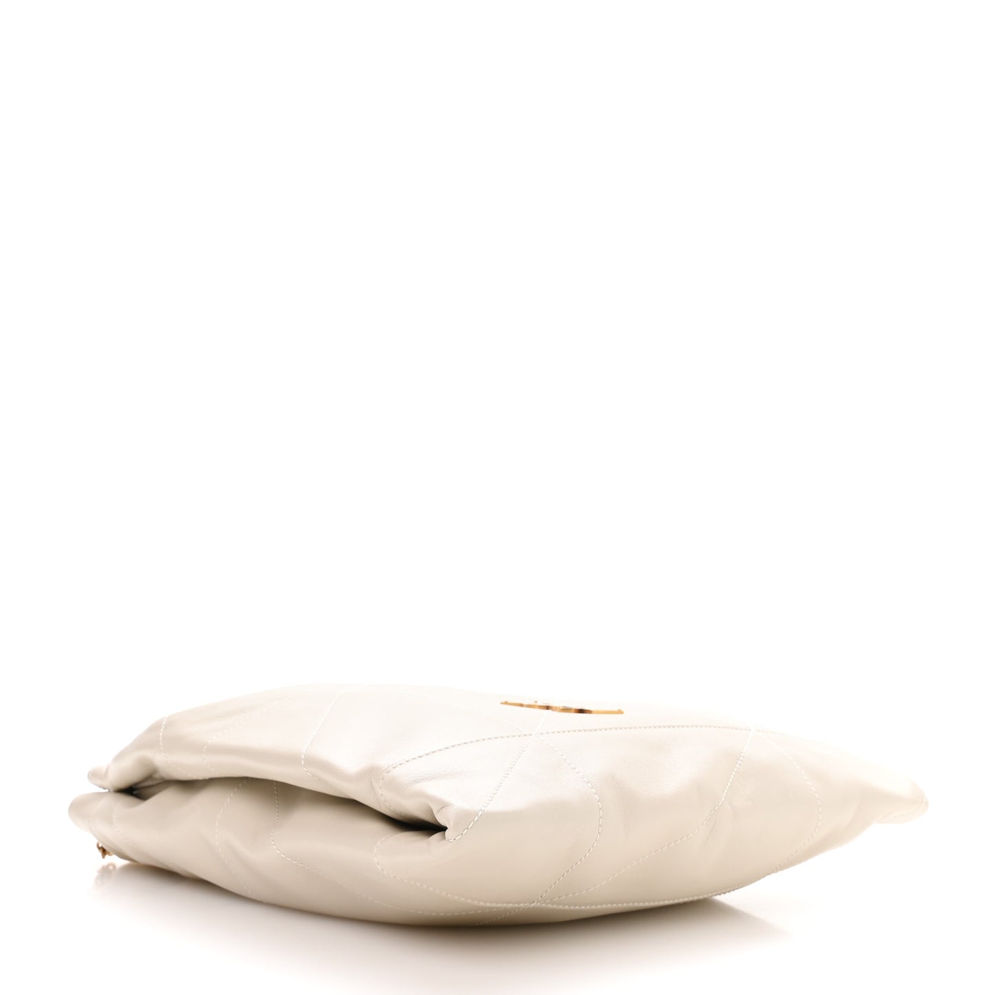 Lambskin Matelasse Monogram Medium Jamie 4.3 Pochon Crema Soft