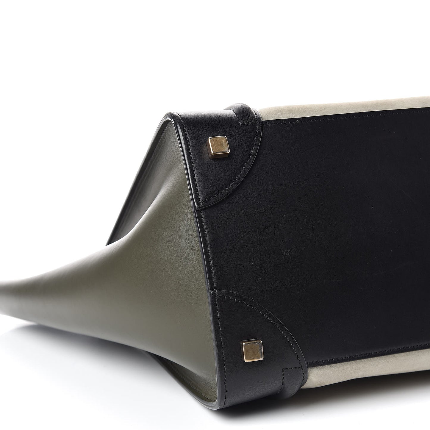 Nubuck Smooth Calfskin Mini Tri-Color Luggage Olive