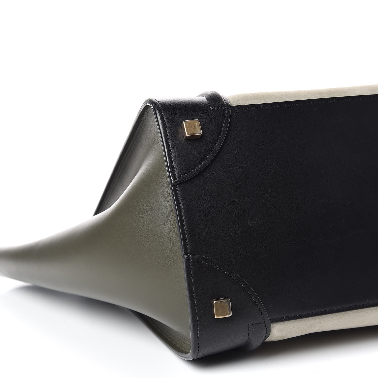 Celine Nubuck Smooth Calfskin Mini Tri-Color Luggage Olive 5 of 18
