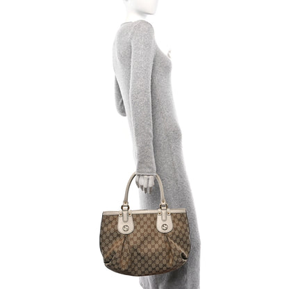 Gucci Monogram Medium Scarlett Studded Tote Off White 2 of 12