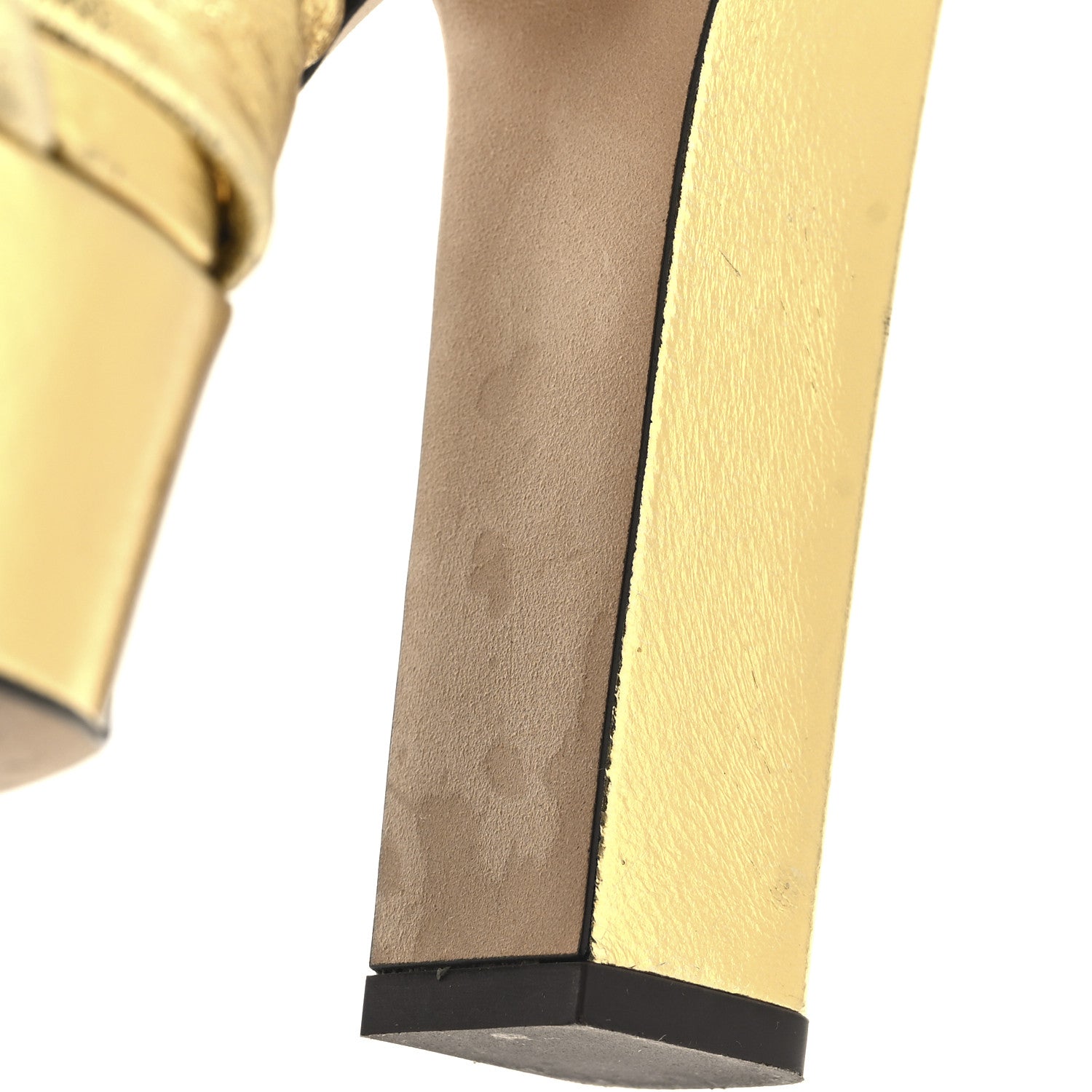 Jimmy Choo Metallic Calfskin Heloise Ankle Strap 120mm Platform Sandals 37 Gold 12 of 13