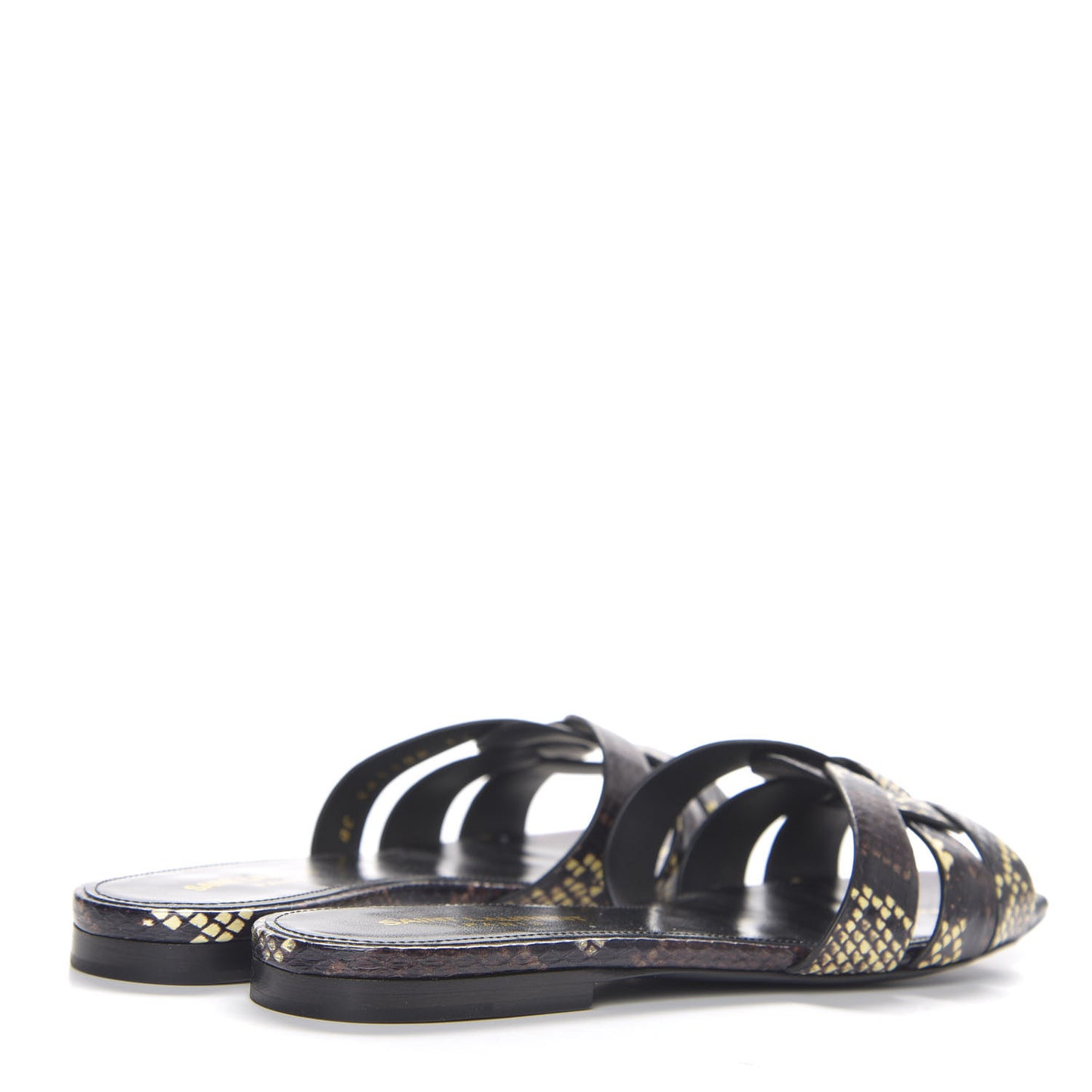 Snakeskin Tribute 05 Slide Sandals 37.5 Oro