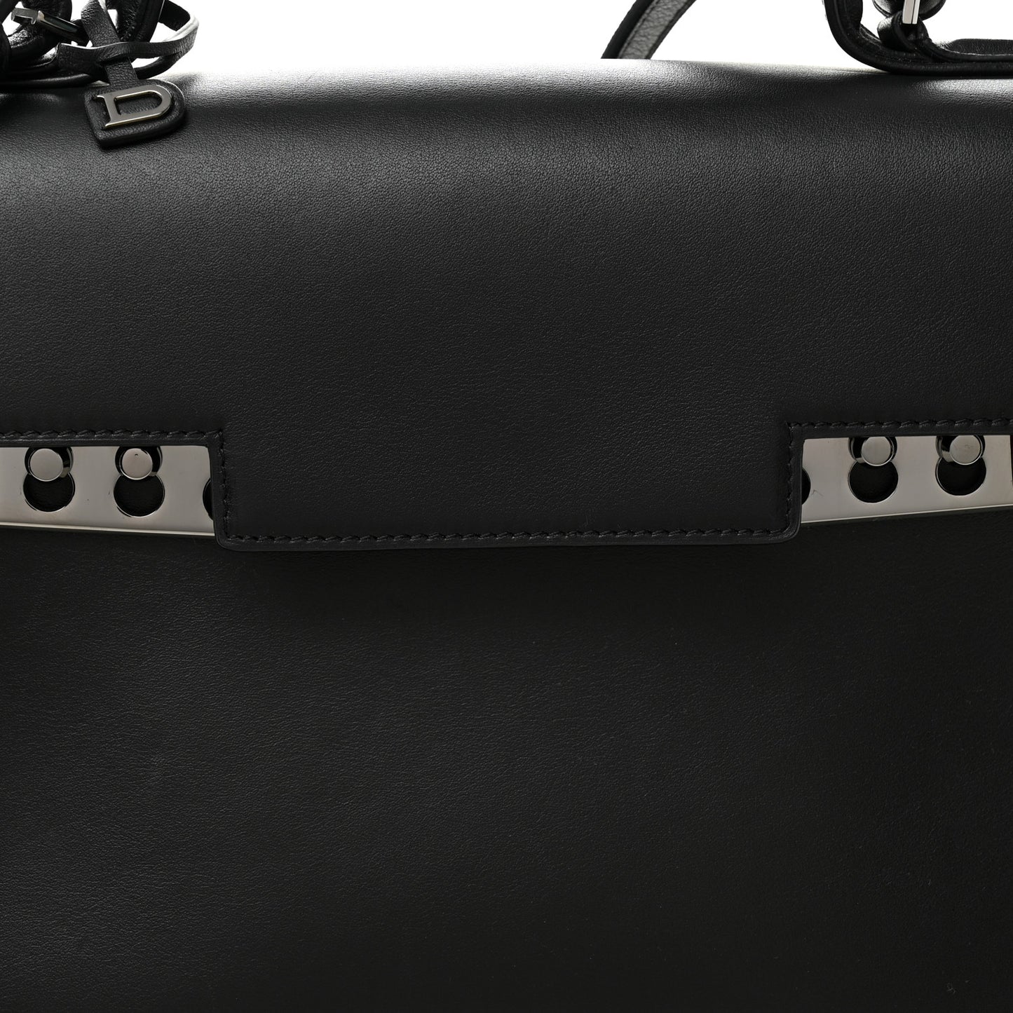 Calfskin MM Tempete Satchel Black