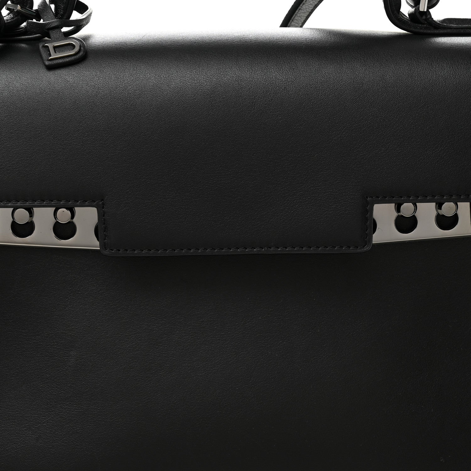 Delvaux Calfskin MM Tempete Satchel Black 7 of 9