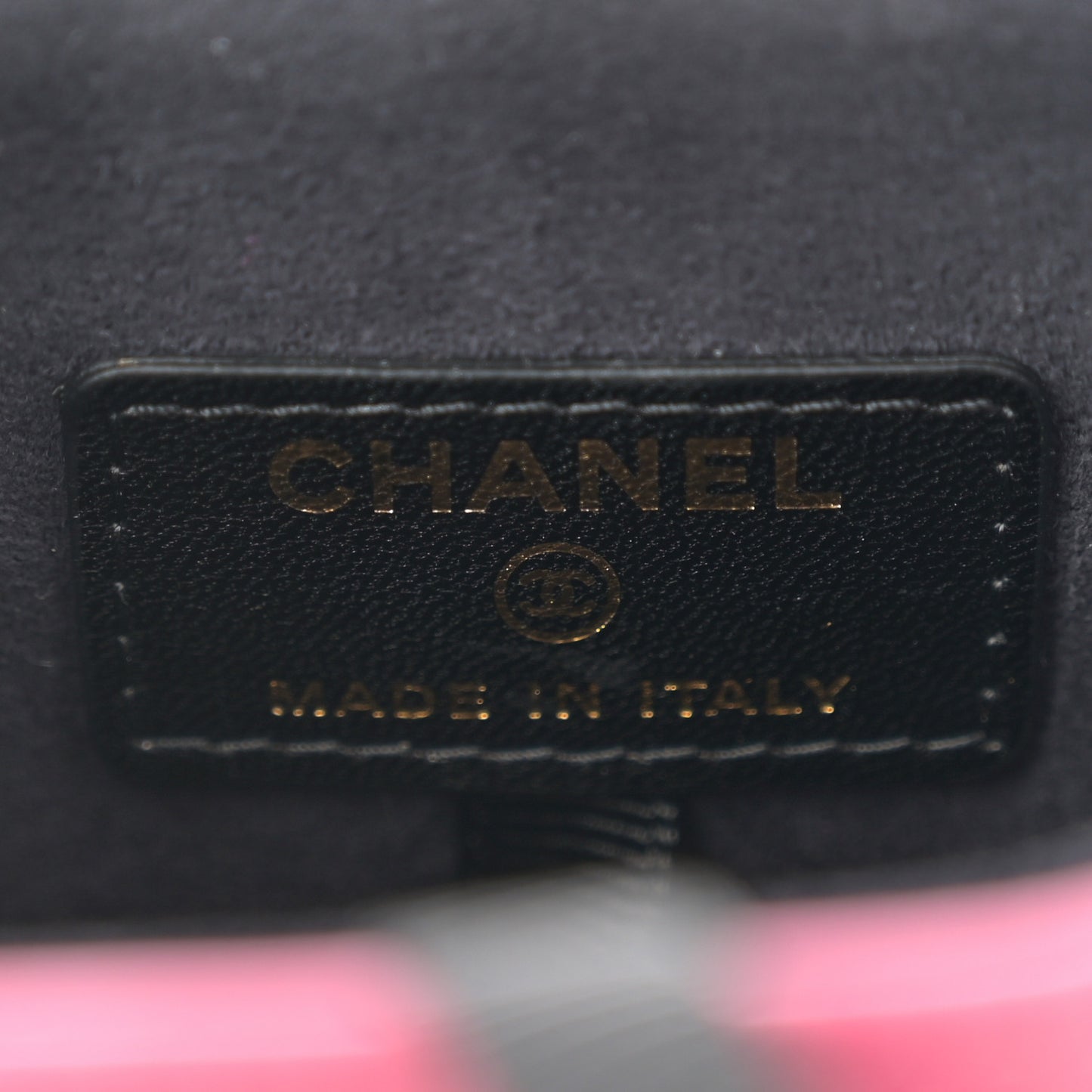 Tweed Chain Around Phone Holder Pink