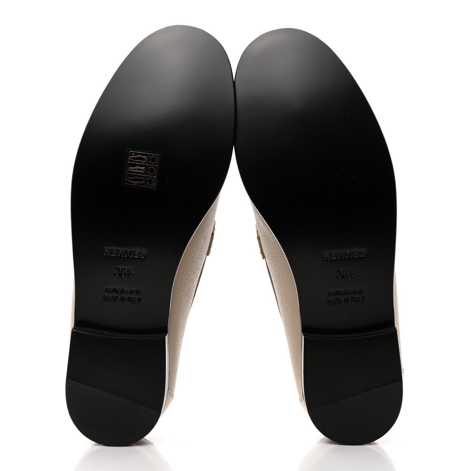 Hermes Epsom Womens Destin Loafer 36.5 Blanc Gomme 5 of 12