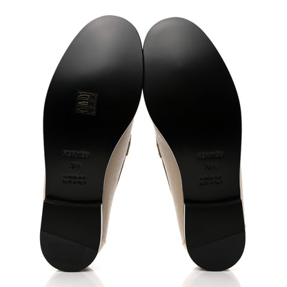 Hermes Epsom Womens Destin Loafer 36.5 Blanc Gomme 5 of 12