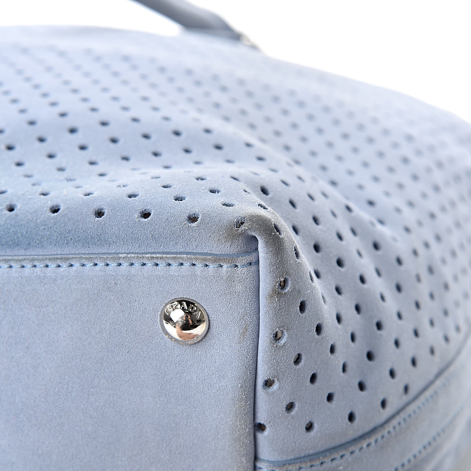 Prada Suede Perforated Tote Astrale 12 of 20