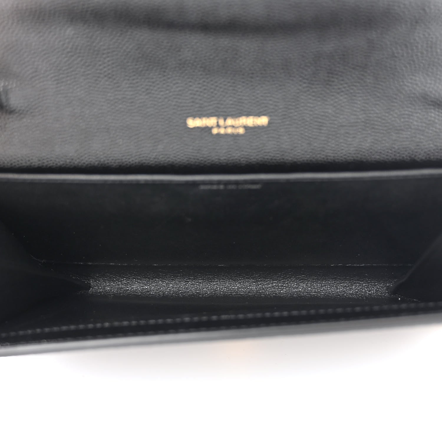 Saint Laurent Grain de Poudre Uptown Chain Wallet Black 6 of 12