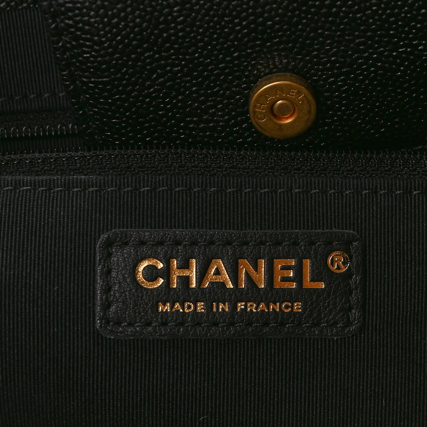 Chanel Caviar Quilted Small Shopping Tote Black 6 of 10
