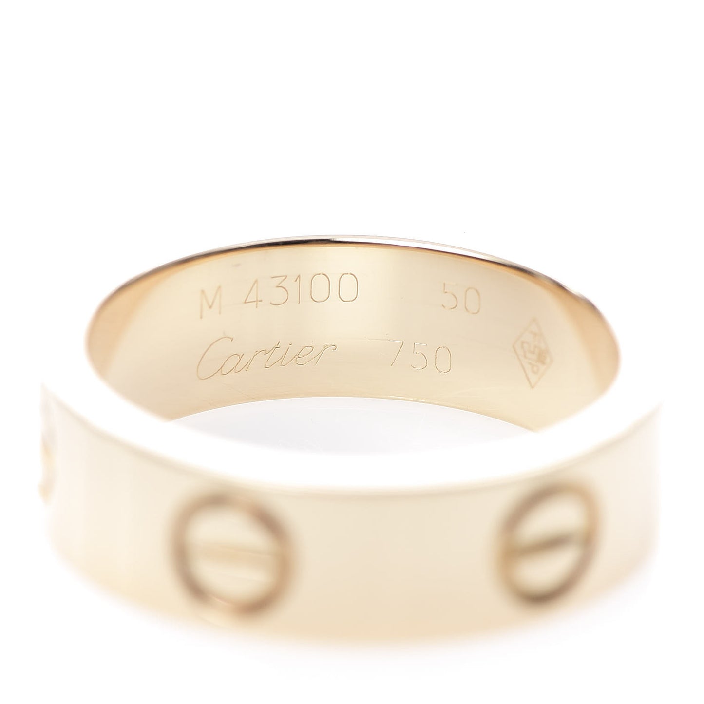 18K Yellow Gold 5.5mm LOVE Ring 50 5.25