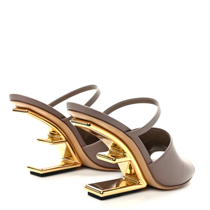 Fendi Vitello Fendi First 95mm Slide Sandals 37.5 Caribou 5 of 7
