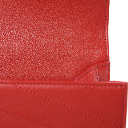 Chanel Calfskin Chevron Stitched Coco Waist Bag Red 10 of 13