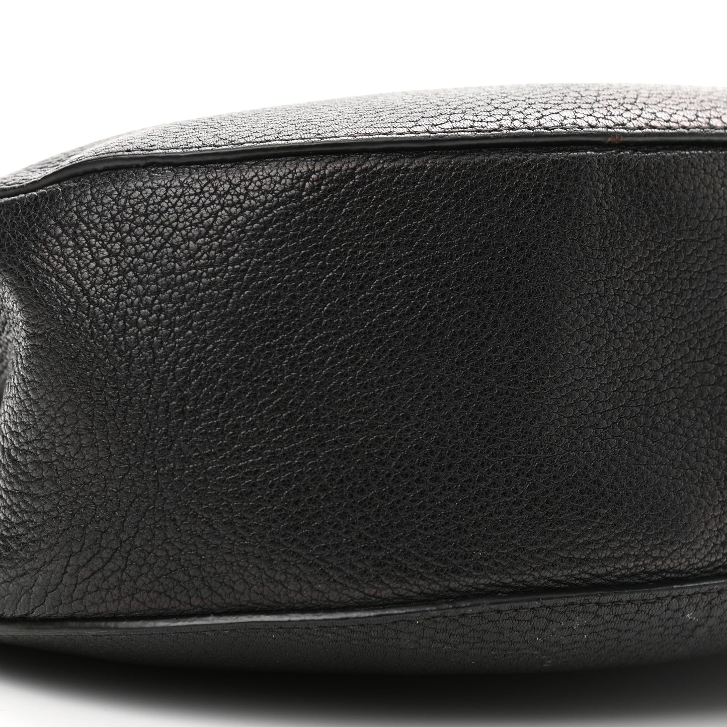Grained Lambskin Large Drew Shoulder Bag Black