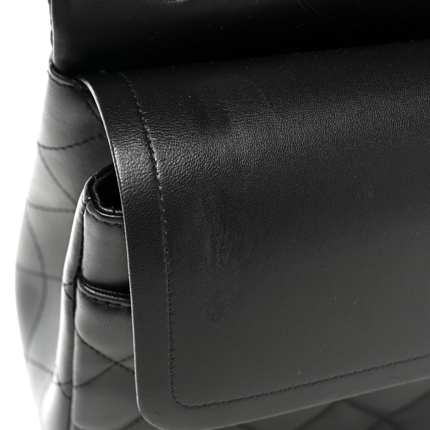 Lambskin Quilted Jumbo Double Flap So Black