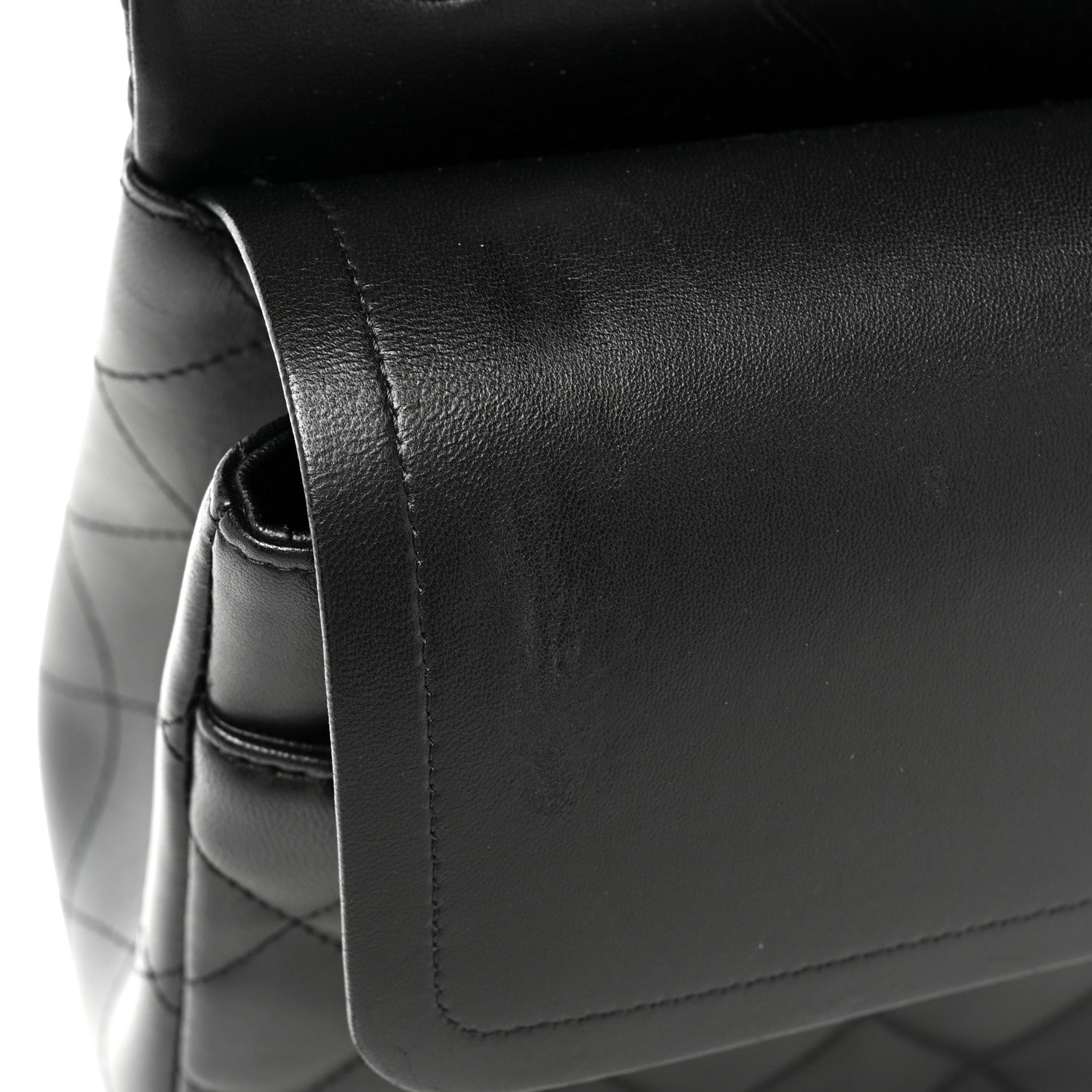 Chanel Lambskin Quilted Jumbo Double Flap So Black 10 of 16