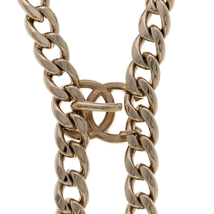 Chanel Metal Strass Pearl Lipstick Necklace Pink Gold 6 of 8