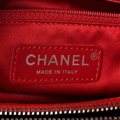 Chanel Lambskin Quilted CC Crossing Shopping Tote Red 6 of 11
