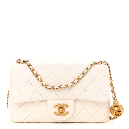 Chanel Lambskin Quilted Mini Rectangular Pearl Crush Flap White 1 of 10