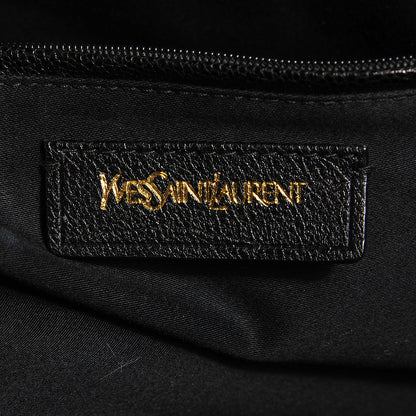Saint Laurent Calfskin Large Cabas Chyc Black New Bone 6 of 9