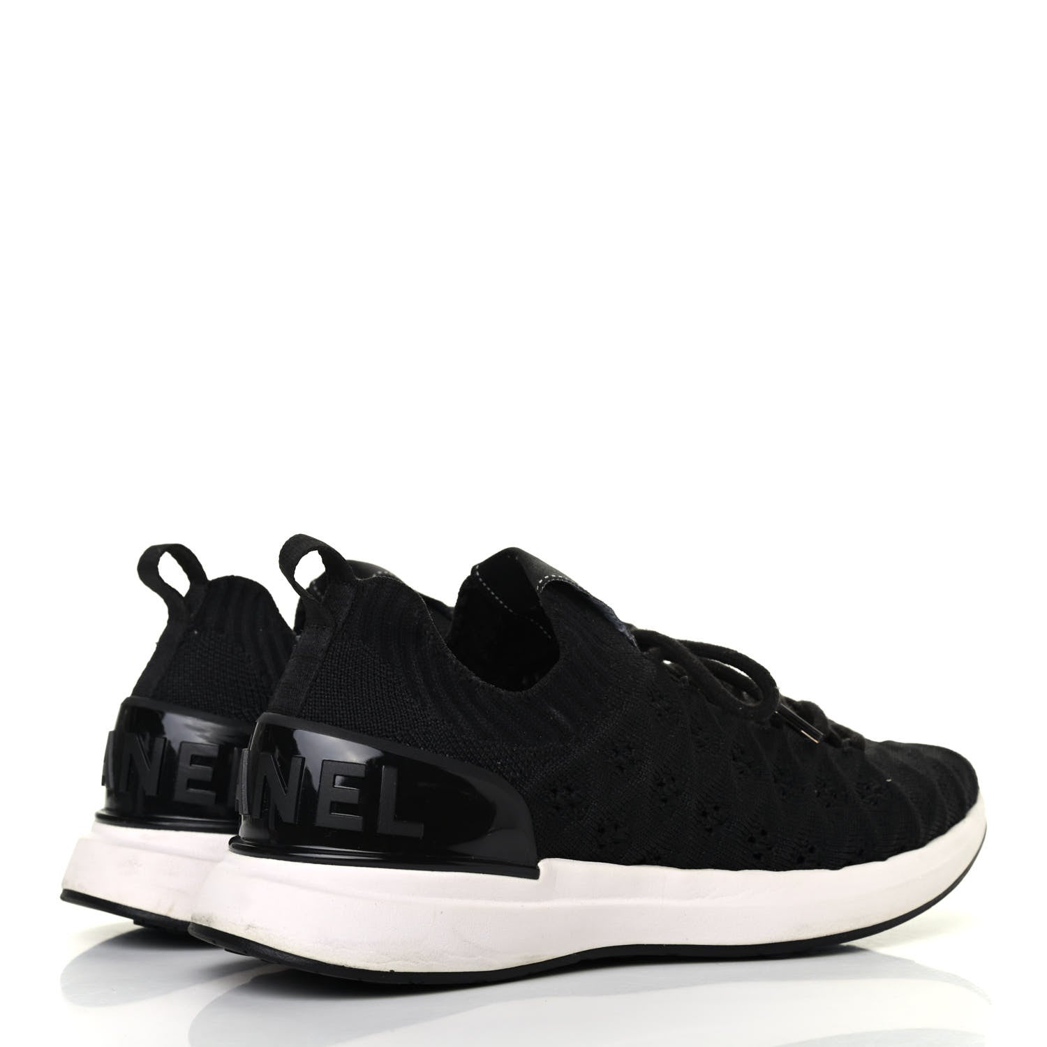 Chanel Fabric Logo Sneakers 35.5 Black 3 of 4