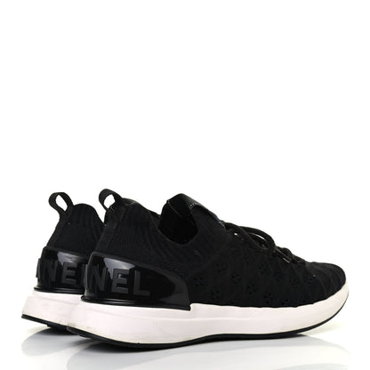 Chanel Fabric Logo Sneakers 35.5 Black 3 of 4